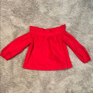 Forever 21 Red Off-Shoulder Blouse